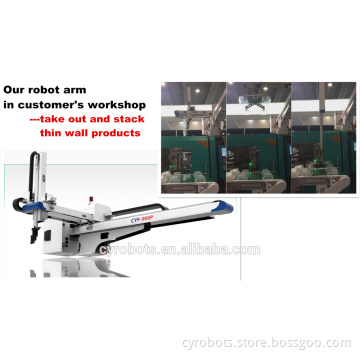 2015 design custom thin wall plastic rectangle mold container 3 Axis Robot Arm